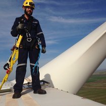 PPE on top of a wind turbine