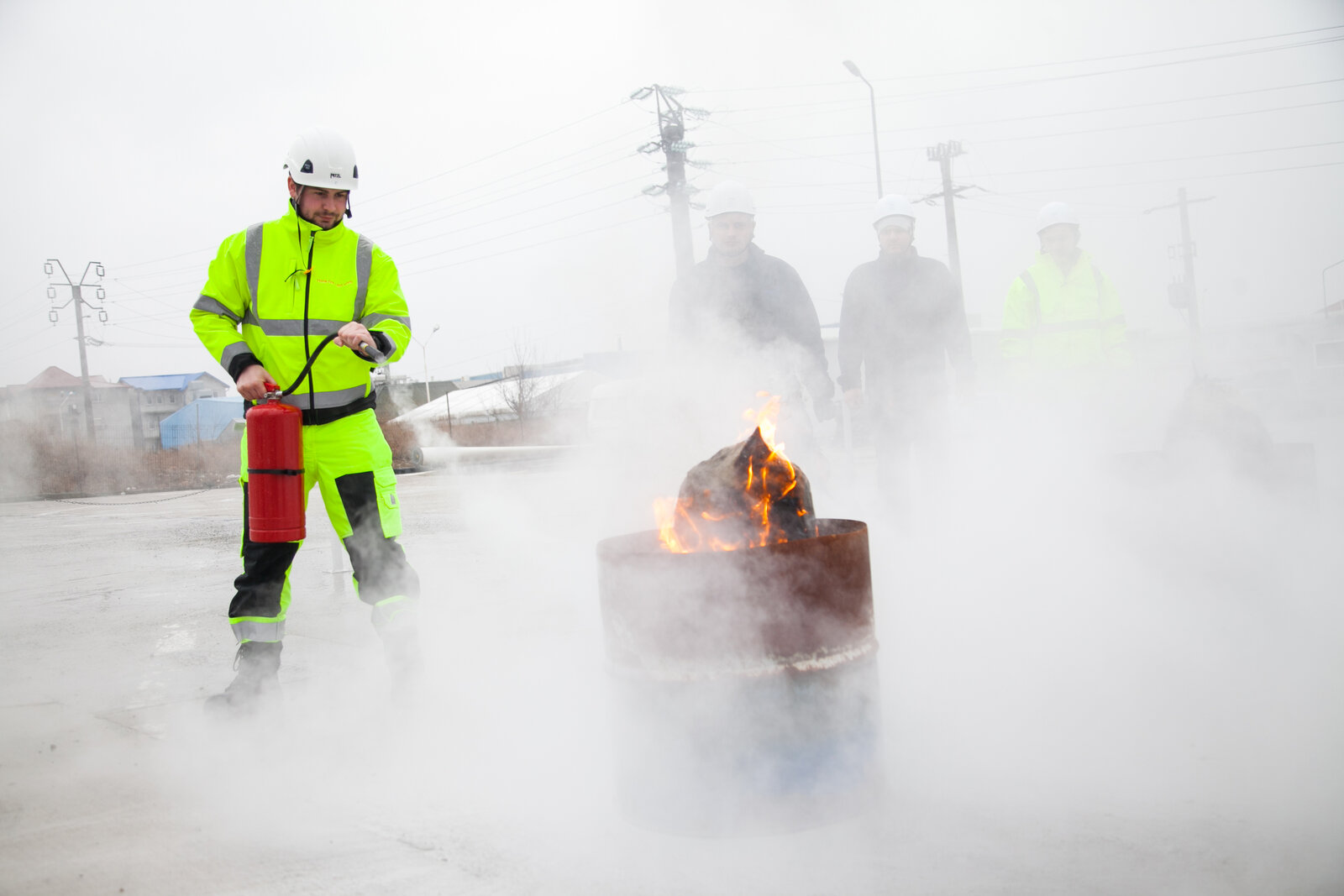 fire extinguishing exercise