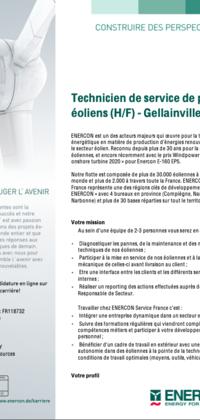 Technicien de service HF Gellainville Enercon