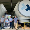 Bill Mundy, Federation University together with BZEE MD, Uwe Geiling at the Deutsche Windtechnik training facility